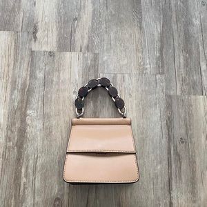 SOLD charles & keith small acrylic tortoiseshell top handle bag